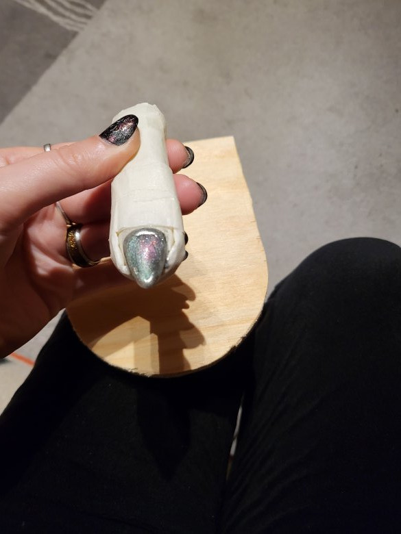 Modellage Testfinger Übungsfinger selbst machen in Nageldesign