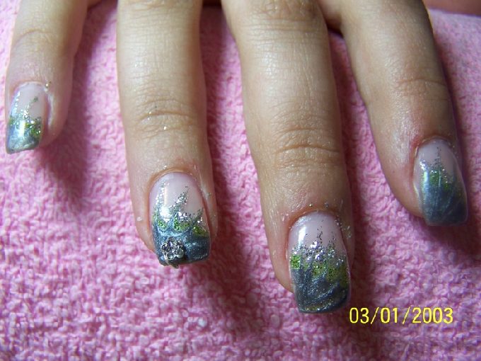  Naturnagel mit Schablone verlängert - bitte Kritik in Anfänger Nageldesign