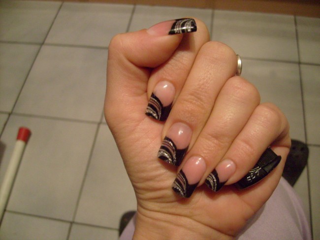 fertige Modellage stamping geht nicht restlos weg leider ! in Anfänger Nageldesign