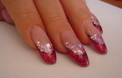 Pink Glitter Neues Design, Verbesserungsvorschläge? in Anfänger Nageldesign