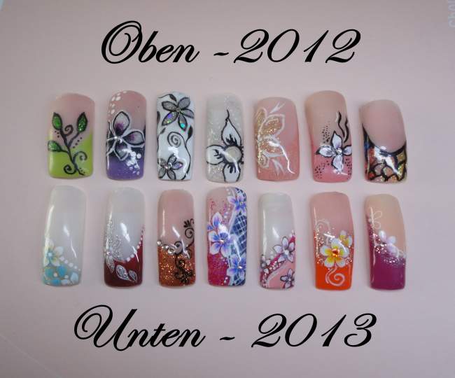 Früher - Heute Früher - Heute Pinselmalerei in Nageldesign