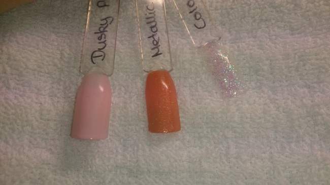 Dusky Pink, Metallic Orange-Kupfer, Color Changing Farbgele Melano Nails in Zubehör