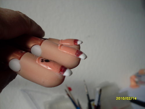  mein 1. Versuch mit Schablone in Anfänger Nageldesign