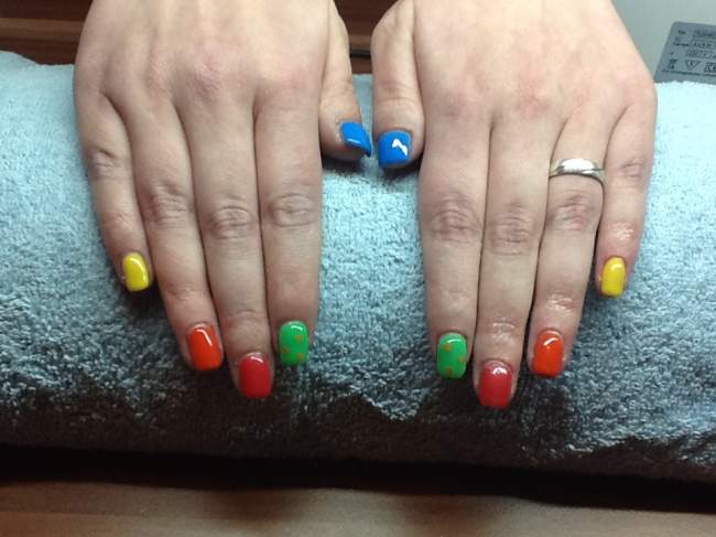 Regenbogen... Neuer Versuch - Neumodellage Regenbogen in Anfänger Nageldesign