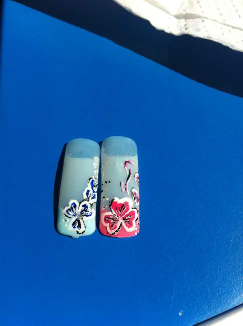 Herz-Blumen Muster Nailart <3 Pokemon in Anfänger Nageldesign