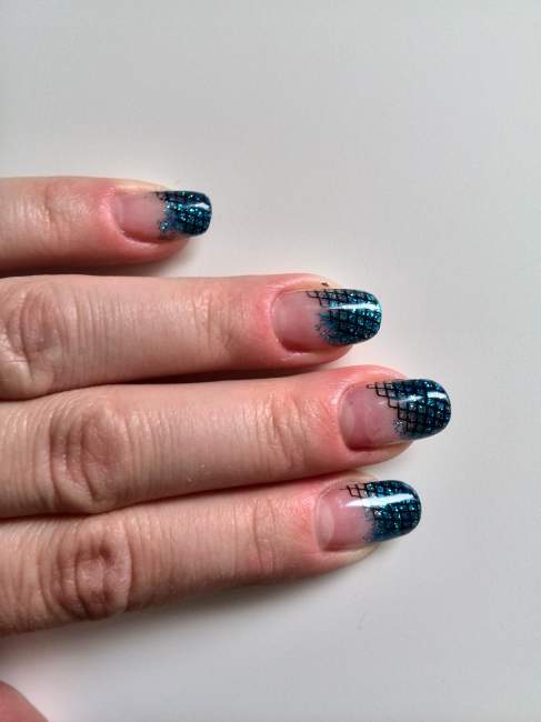 Links 1. mal mit Schablone verlängert. Form so ok? in Anfänger Nageldesign