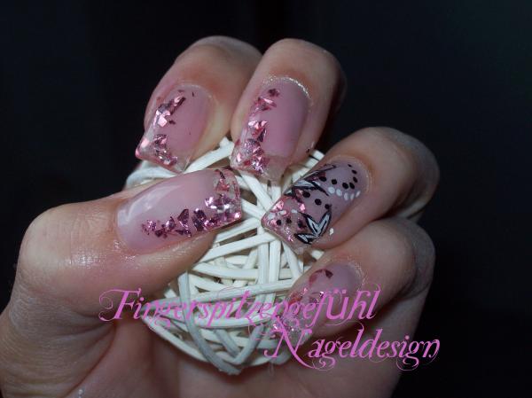  Schablonenverlängerung mit Folienschnipsel :) in Anfänger Nageldesign