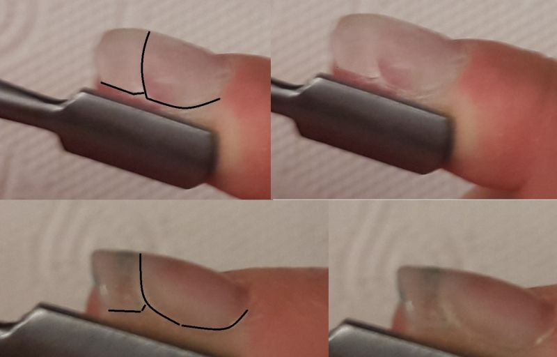 Seltsame Form taucht wiederholt auf Nagelbeisser (Schablone) Anfängermodellage Nr. 1 in Anfänger Nageldesign