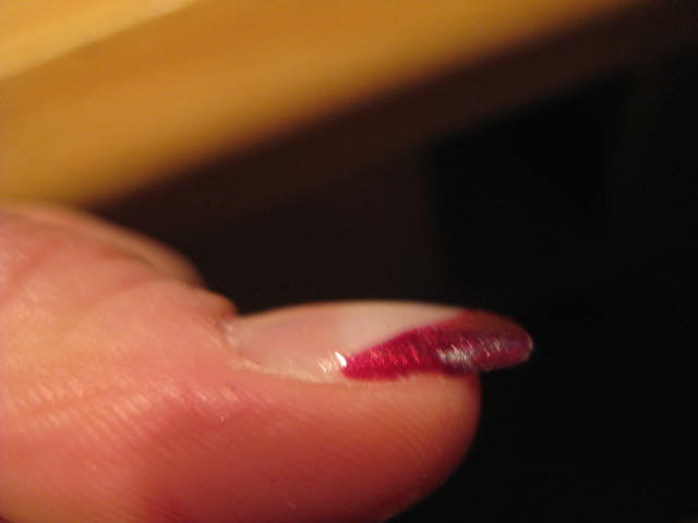 Meine eigenen Nägel (3) Natur und einmal in Farbe in Anfänger Nageldesign