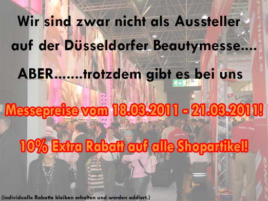  10% Extra Rabatt während Beauty Messe in Online-Shop