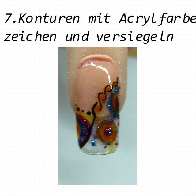 mini-5 Retro-Style verschiedene Anleitungen in Nageldesign