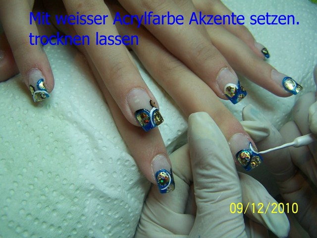 mini-7 Retro-Style verschiedene Anleitungen in Nageldesign