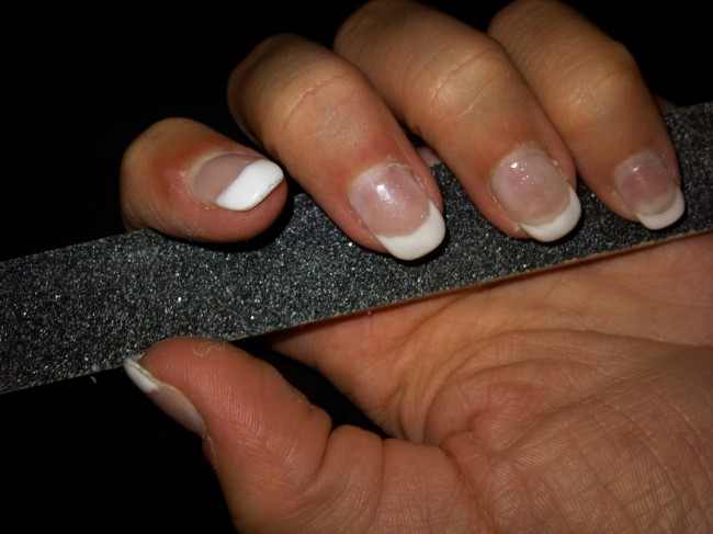 oben Rettungsversuch der 1. Modellage - bitte Kritik :) in Anfänger Nageldesign