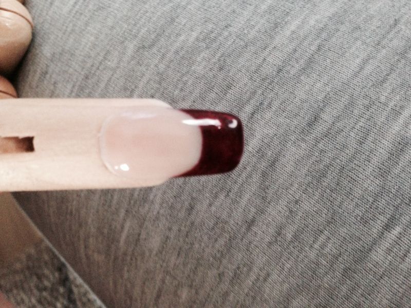 French red mit mu-gel aufbau und french geübt teil 2 in Anfänger Nageldesign