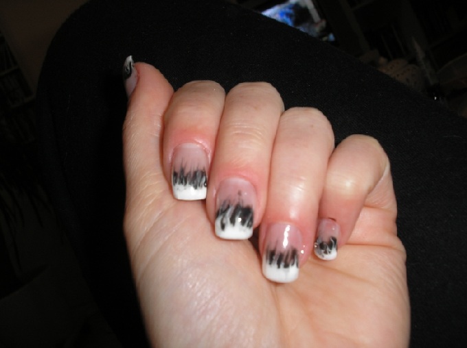 schwarzweiß Das erste "offiziele" Mal - endlich ohne Liftings in Anfänger Nageldesign