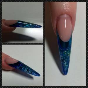 1. Stiletto-Versuch versiegelt 1. Stiletto Versuch in Anfänger Nageldesign