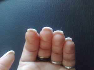  Mein erster versuch french nails mit gel in Anfänger Nageldesign