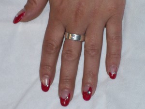 Ringfinger zuviel Farbgel Rote Gelnägel - Bitte um Bewertung in Anfänger Nageldesign