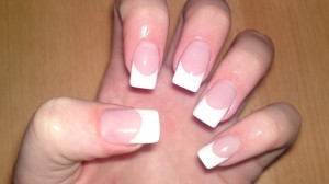  mit Frenchtips,ganz nackig in Anfänger Nageldesign