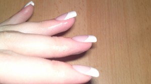  mit Frenchtips,ganz nackig in Anfänger Nageldesign