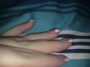 Seitenansicht Meine Madellage mit Stamping , bitte bewerten :) in Anfänger Nageldesign