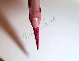 schabi anpassen, nagel verlängern Mustermodellage Anleitung von Marina Funk in Nageldesign