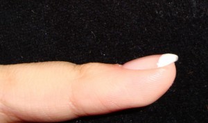 1. Modellage linke Hand seitlich kl Finger 1. Versuch NN-Verstärkung an meinen eigenen in Anfänger Nageldesign