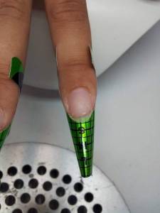 NN vorbereiten, nagelhaut entfernen und primern, schablone anlegen Acryl Farbverlauf mit one stroke russische mandeln in Videos