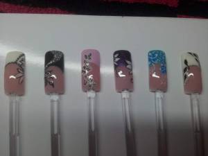 Nailart 1 u. 2 1. Nailartversuche in Nageldesign