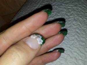 seitlich Schablonen Verlängerung mit Glitzergel- Meinungen? in Anfänger Nageldesign