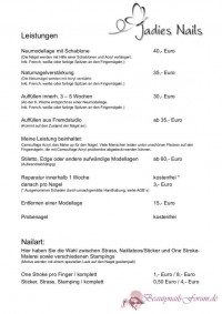 Nagelstudio Preise Nagelstudio Preise - Preisliste festlegen in Nagelstudio