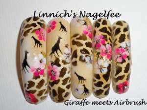 Giraffe Airbrush in 44577Castrop-Rauxel mit Angela Schulte in Nailart Kurse