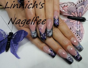 Schmetterlinge Airbrush in 44577Castrop-Rauxel mit Angela Schulte in Nailart Kurse