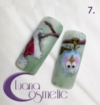 Die Nägel mit sehr feiner Bufferfeile anbuffern, sehr leicht die Oberfläche  Winterblues Anleitungen Luana Cosmetic in Nageldesign
