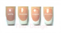 übung versch. smile-varianten Neon Mandarine French in Anfänger Nageldesign