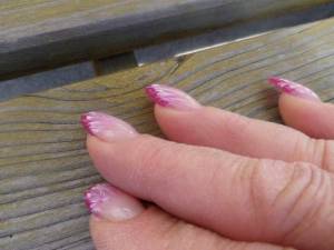 Rechte Hand Seite 1.Schablonenverlängerung-Gelnägel in Anfänger Nageldesign