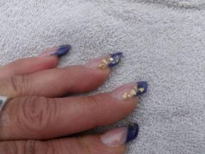 Seite Edgenägel-der 2.Versuch in Anfänger Nageldesign