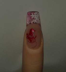  1. Clear-Versuch an Übungshand in Anfänger Nageldesign