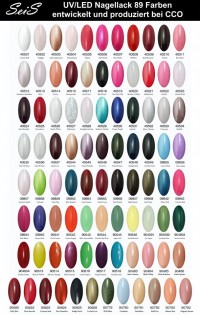 Farbpalette SeiS 14 neue UV-Nagellack Farben von CCO ab 7€ in Online-Shop