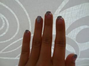 Ansicht von oben Refill mit Nailart in Anfänger Nageldesign