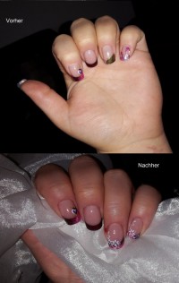 Vorher/Nachher 1-Finger Projekt in Anfänger Nageldesign