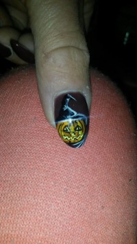 Kürbis Mandeln mit Halloweenkürbis, wie sind sie geworden? in Anfänger Nageldesign