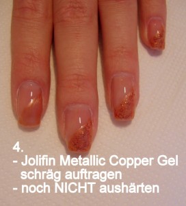4. Copper auftragen Step by Step Herbstdesign in Nageldesign