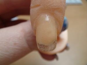 4. Versuch Draufsicht 4. Versuch ohne French. in Anfänger Nageldesign
