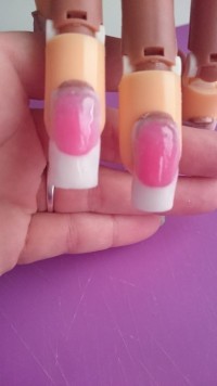 fertige Modellage vom Mittelfinger Was sagt Ihr zu der Smile Line? in Anfänger Nageldesign