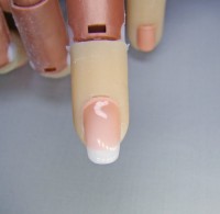 Anfänger Gelnägel Ansicht oben Gelmodellage mit Tips / Aufbau / naturbelassen in Anfänger Nageldesign