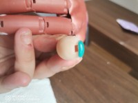 Kleiner Finger, Vorderansicht, schablonenverlängerung Nailtrainer Modellage Nummer 1 in Anfänger Nageldesign
