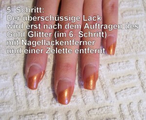 5. Bronze spongen Step by Step Tiger Anleitung in Nageldesign