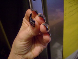 Tunnel Ansicht stamping geht nicht restlos weg leider ! in Anfänger Nageldesign