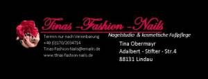 Adressaufkleber/Logo Tinas-Fashion-Nails 88131 Lindau in Nagelstudio